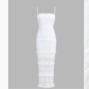 Long White Commense Dress